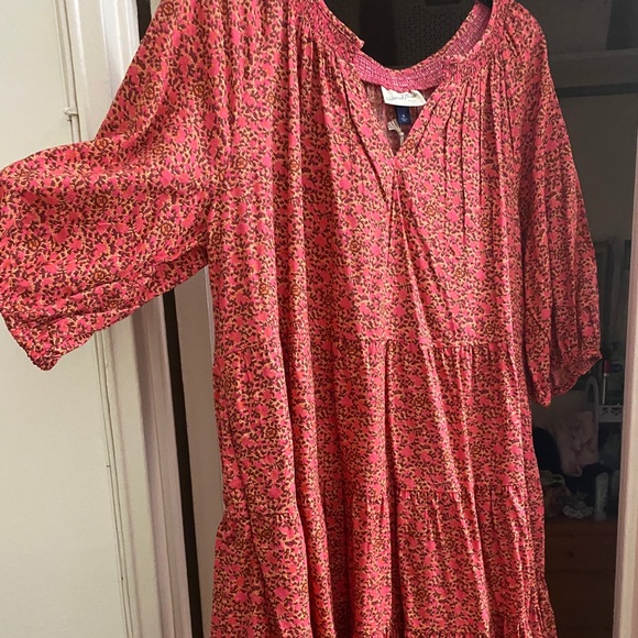 NWT Floral Puff Sleeve Tiered Babydoll Dress - Picture 8 of 14
